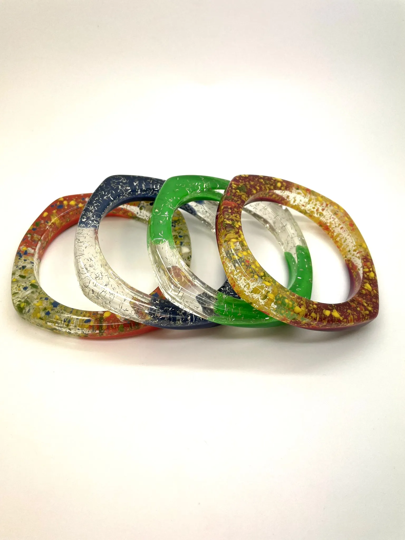 1950s Retro Rockabilly Acrylic Speckle Bangle
