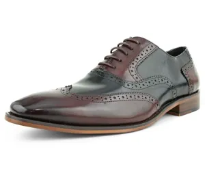 Ag100 Burgundy Men’s Dress Shoes Genuine Leather