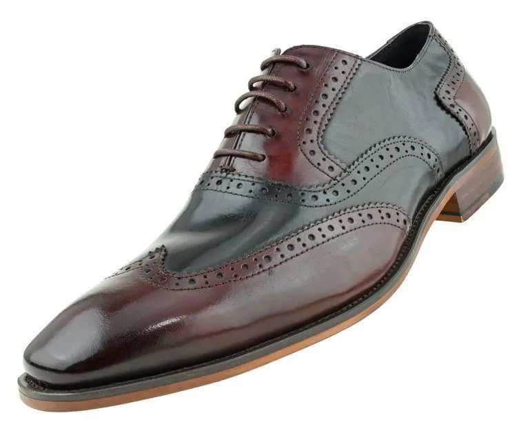 Ag100 Burgundy Men’s Dress Shoes Genuine Leather