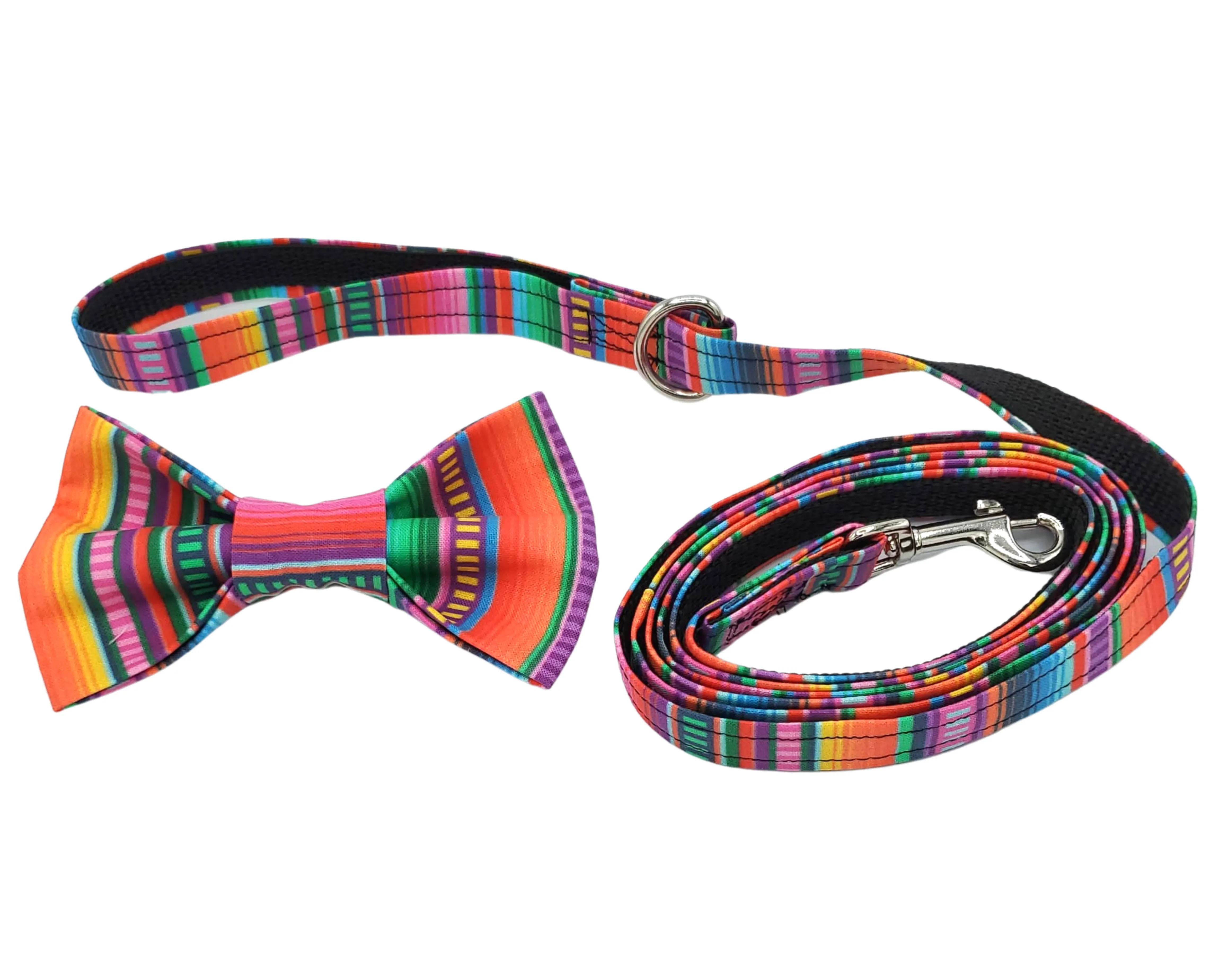 Ay, Chihuahua! Slip-on Bandana, Matching Bow   Collar   Leash (Set of 4)