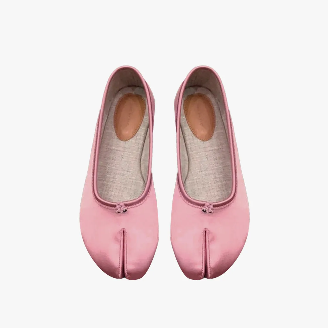 Ballerina Split Toe Silk Flats
