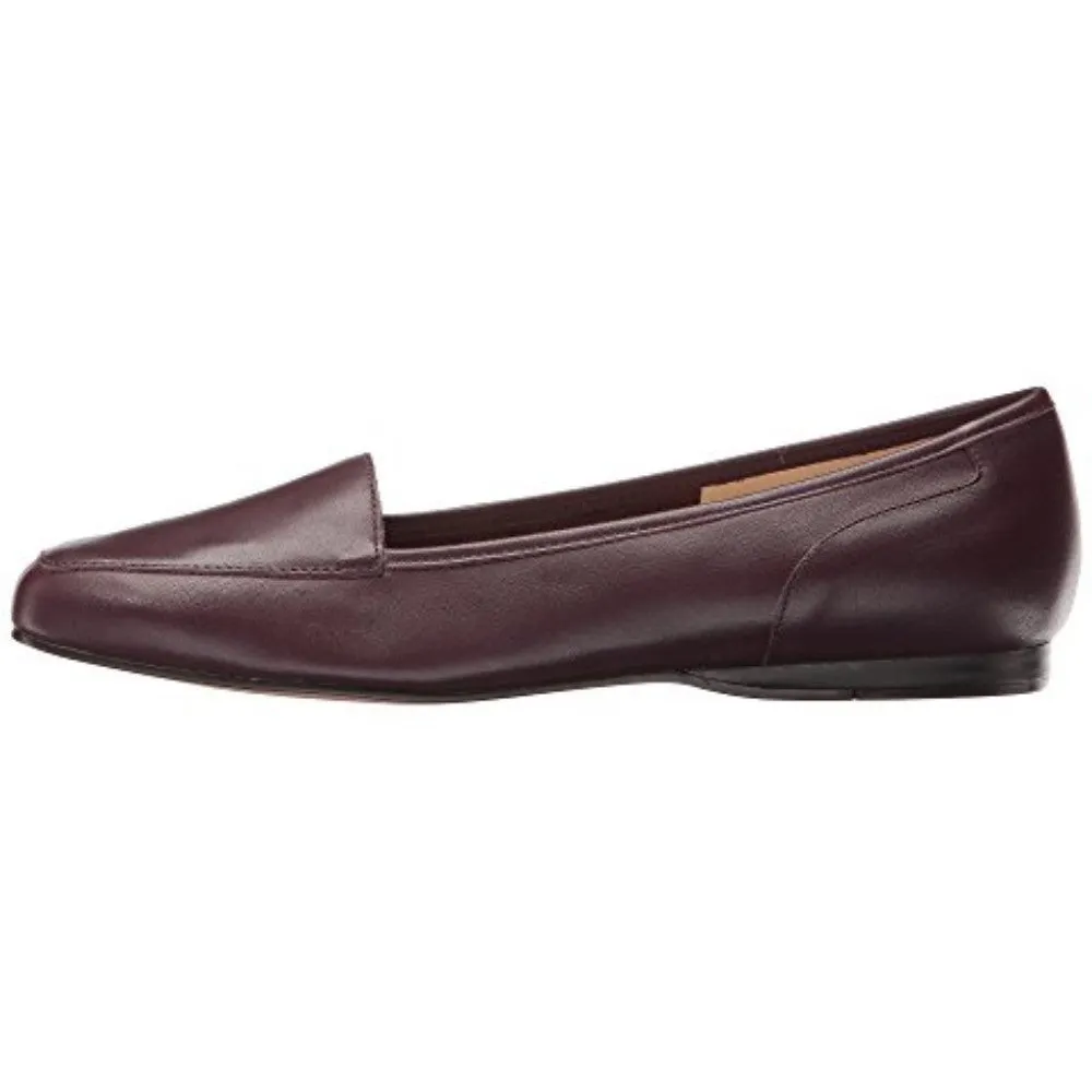 Bandolino Women's Liberty Black Cherry Leather Loafer Flat