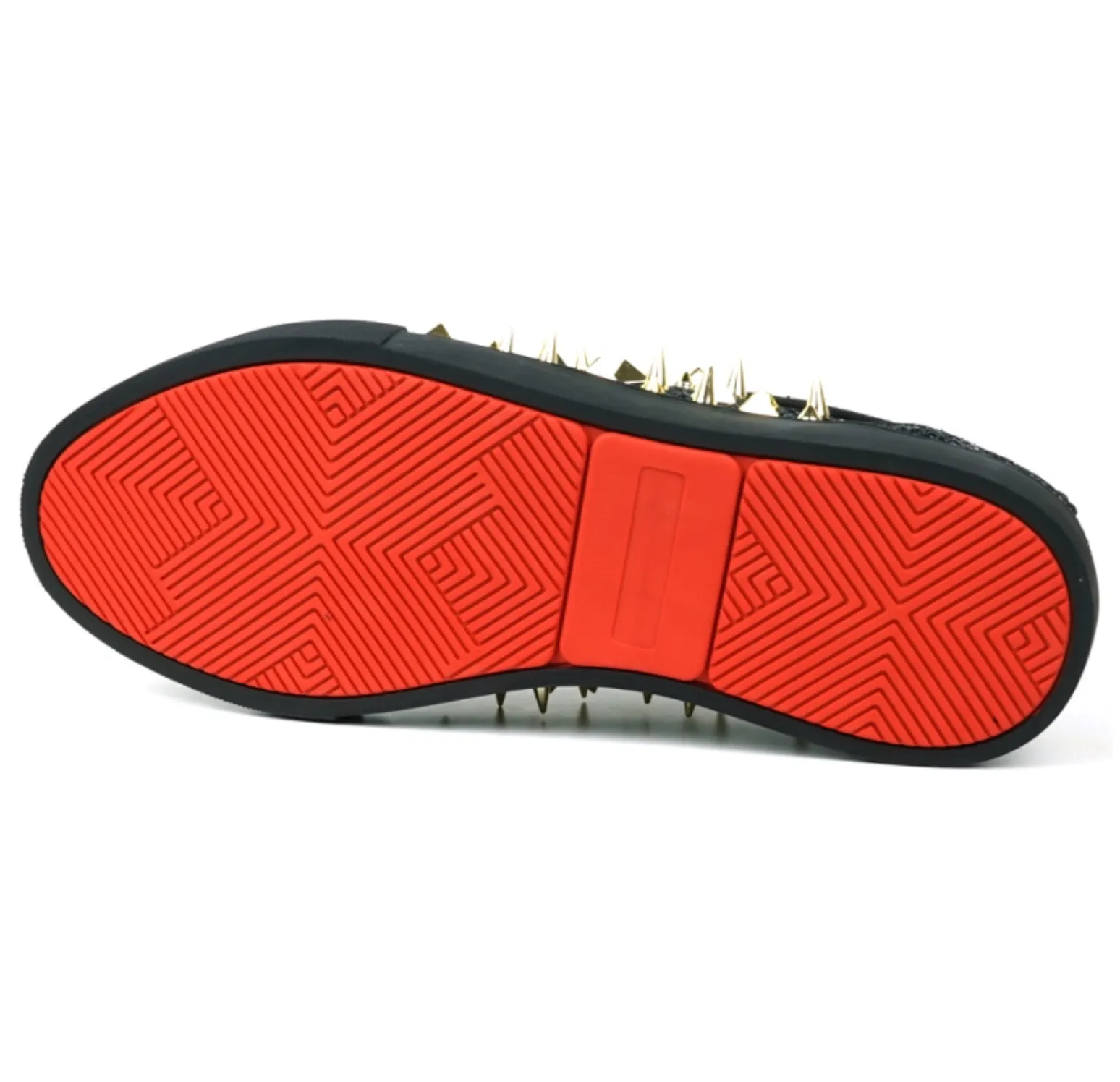 Black Glitter Black Spikes Low Cut Sneaker Encore by Fiesso