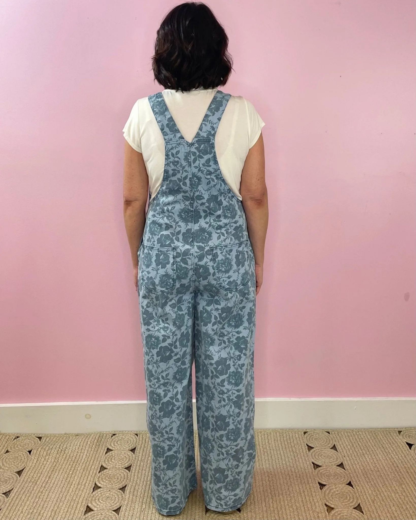 Bluebell Bloom Denim Overalls
