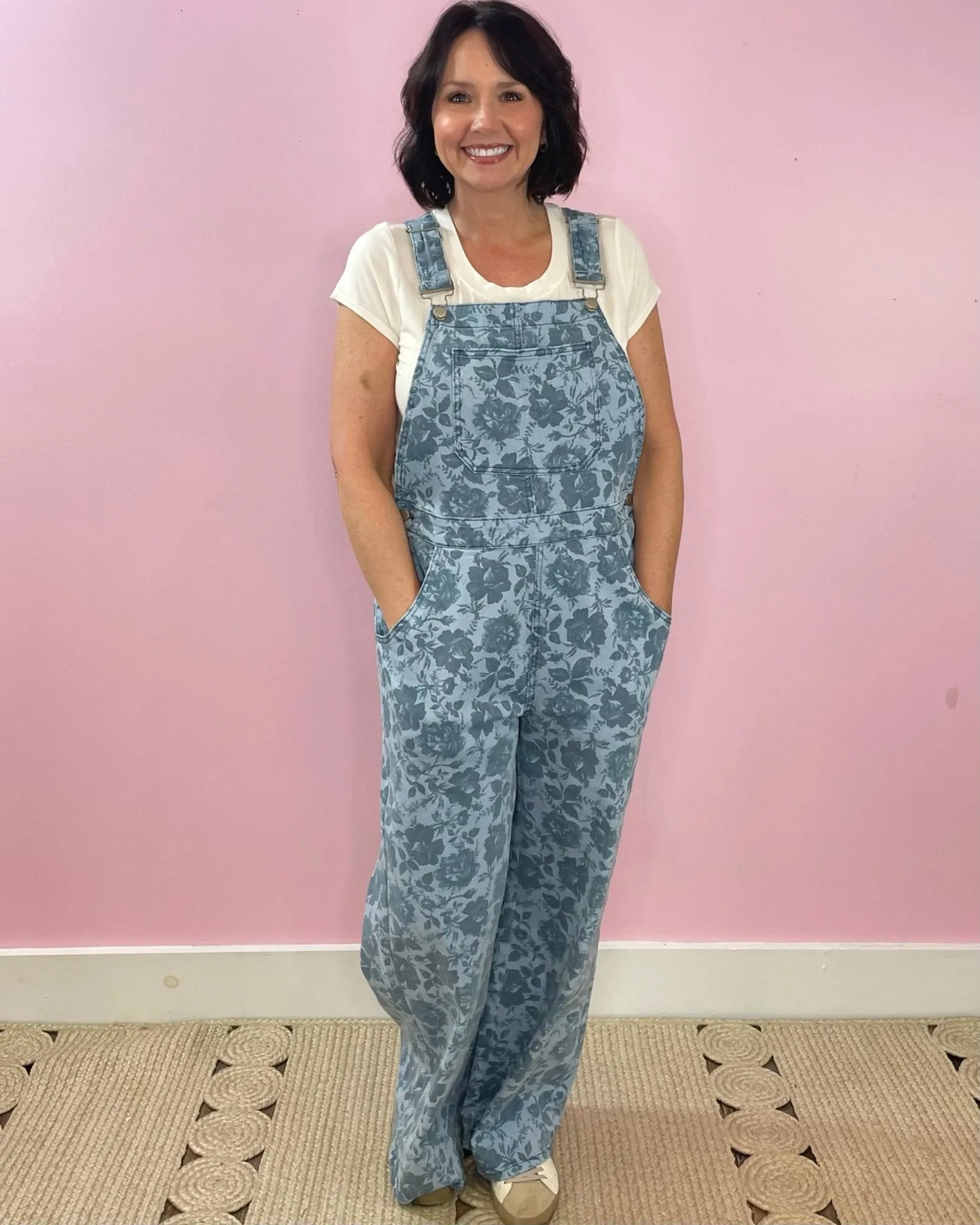 Bluebell Bloom Denim Overalls