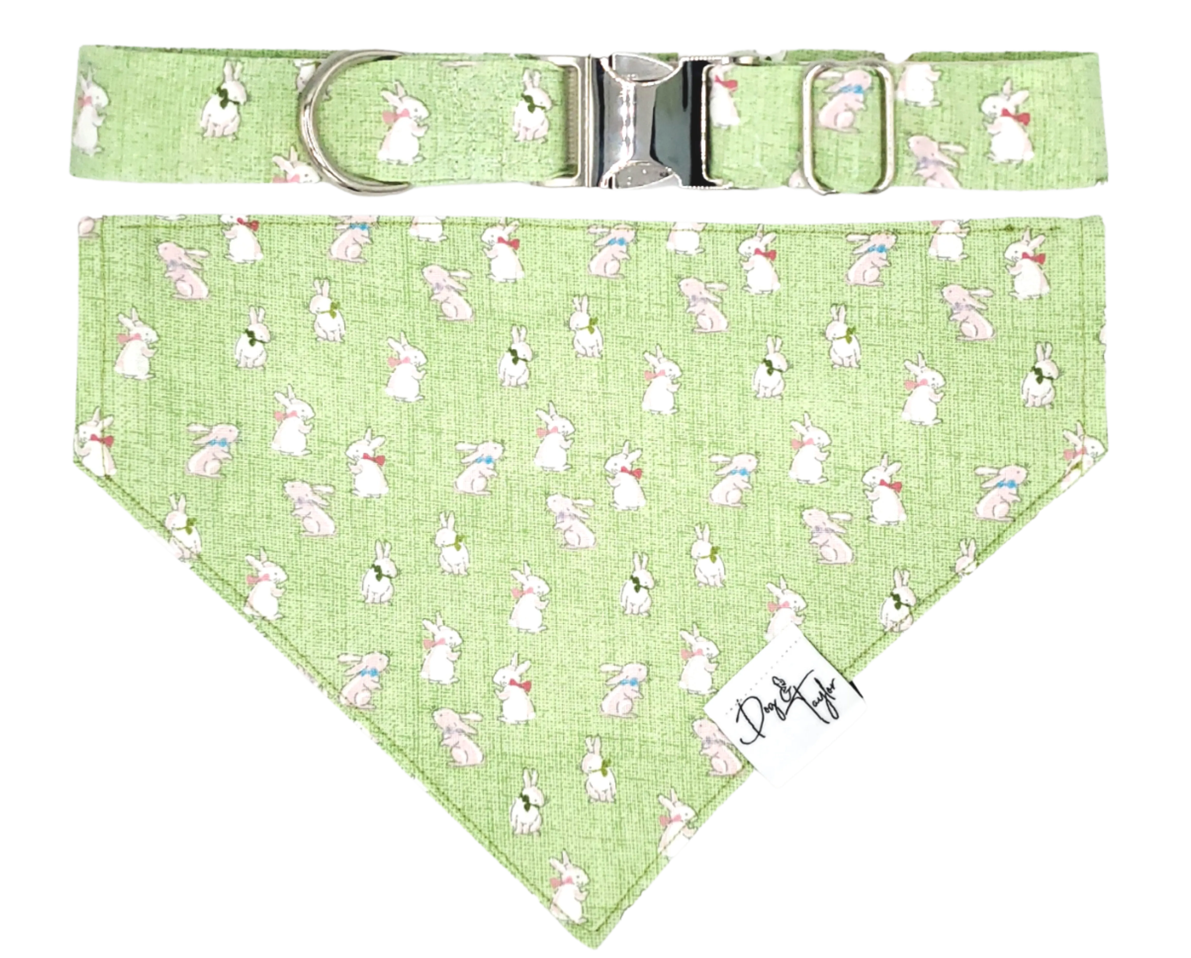 Bows Bunny Slip-on Bandana   Collar