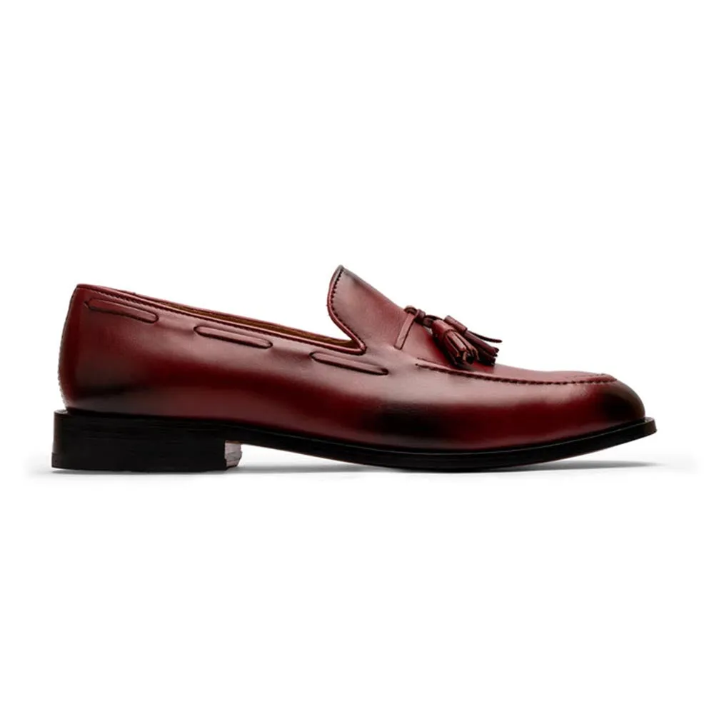 Burgundy Classic Tassel Loafers