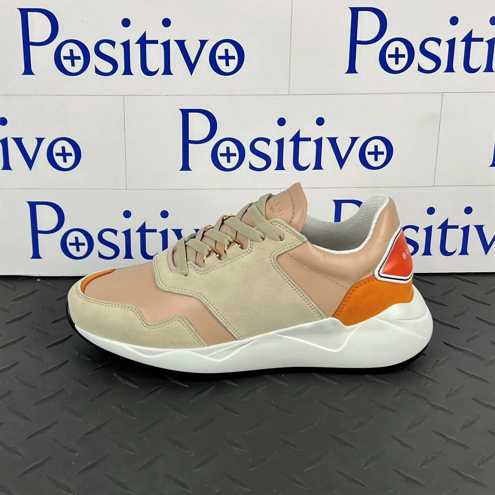 Buscemi Women's Ventura Nude Trio Leather Sneakers SAMPLE