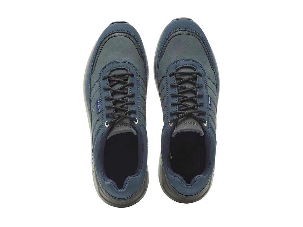 Chatham Nubuck Trainers Shoes For Men - Polperro in Navy, 6-15