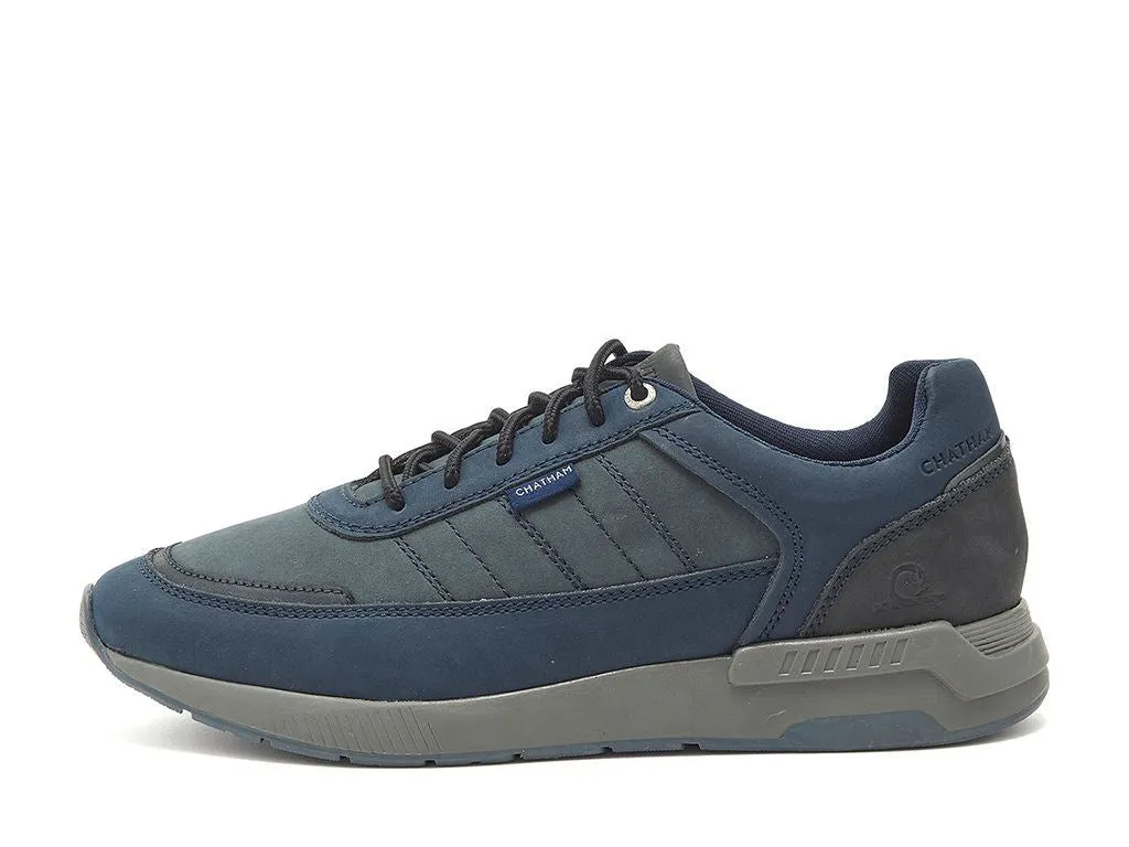 Chatham Nubuck Trainers Shoes For Men - Polperro in Navy, 6-15