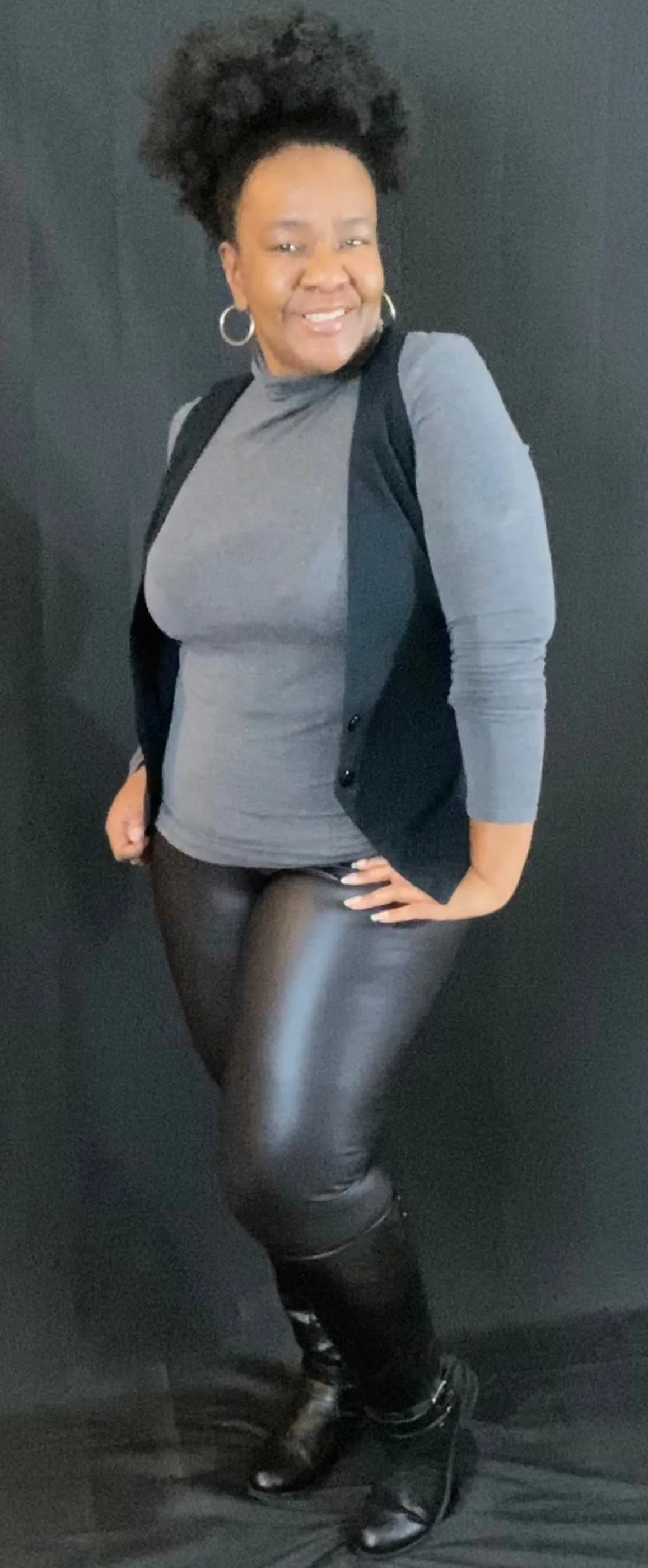 Curvy Plus Faux Leather Leggings