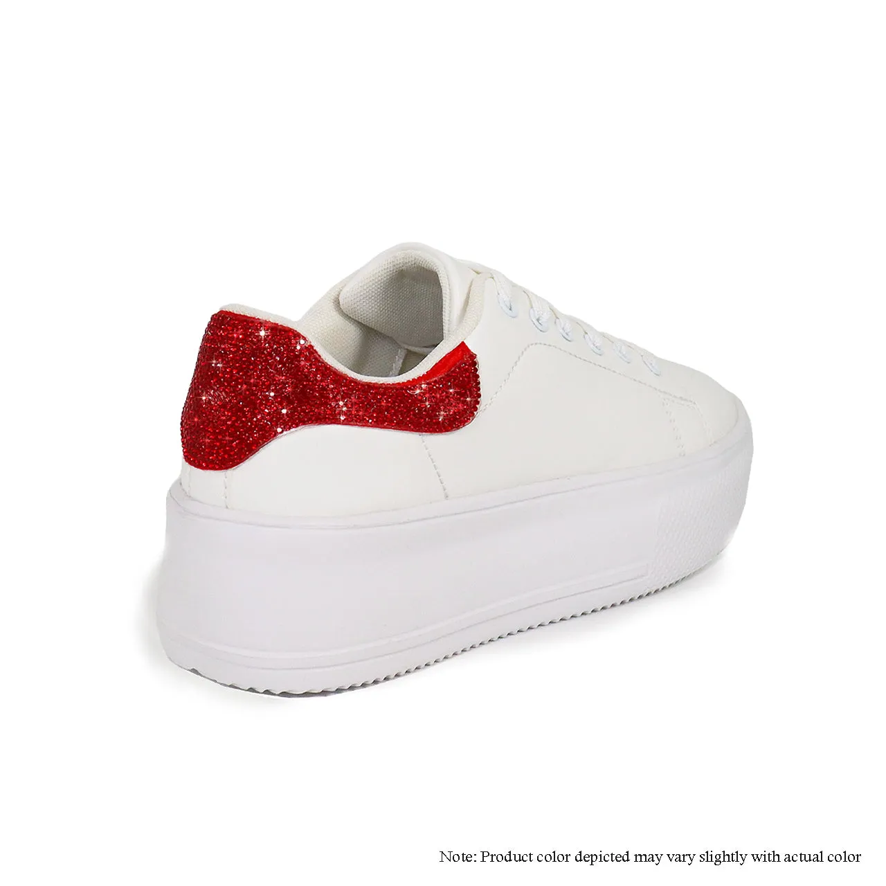 DIA-1A THICK BOTTOM SNEAKER W/ RHINSTONE - WHRD