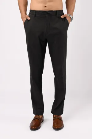 EASY IRON TAILORED TROUSERS IN DARK GREY
