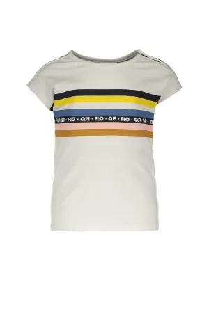 Flo Flo baby girls slub jersey top rainbow