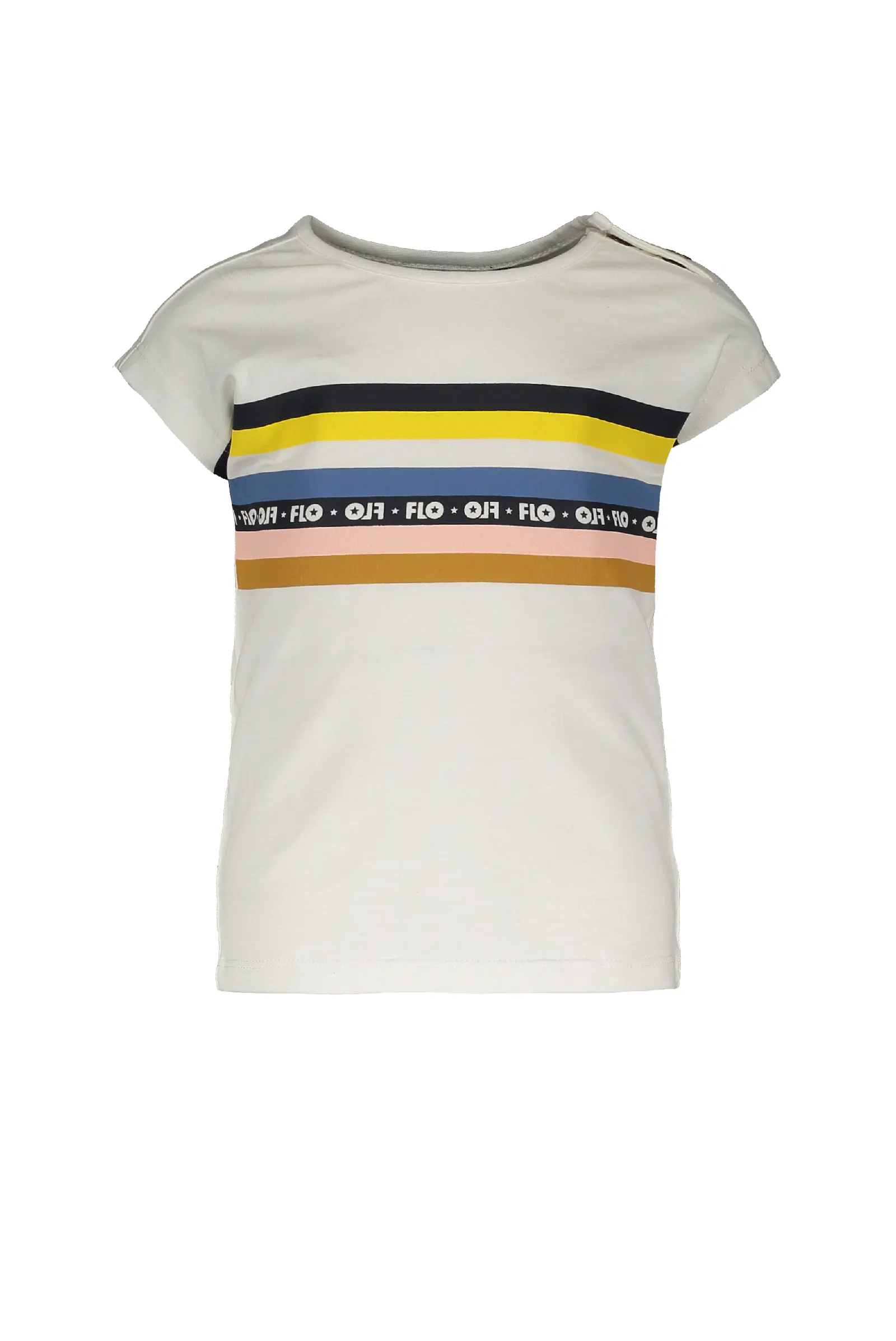 Flo Flo baby girls slub jersey top rainbow