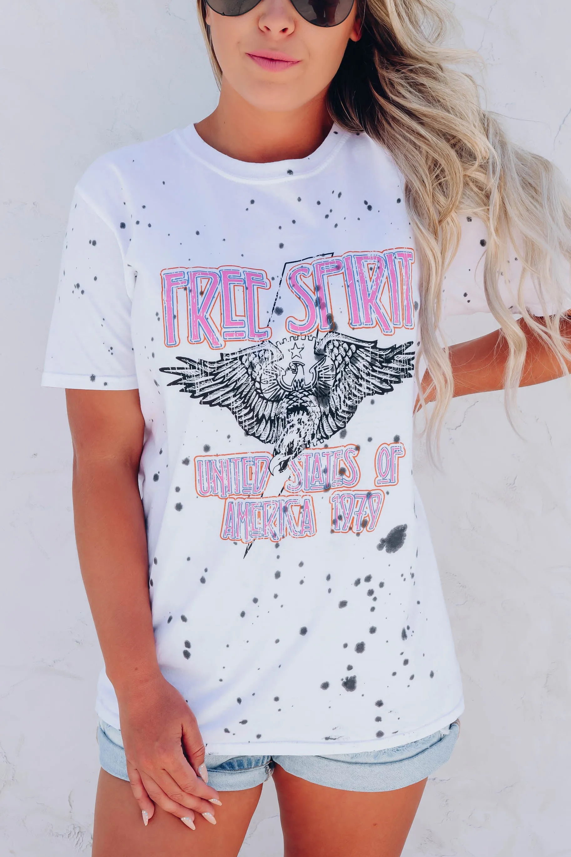 Free Spirit Splatter Graphic Tee