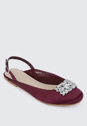 Gemie Comfy Ballerina In Maroon