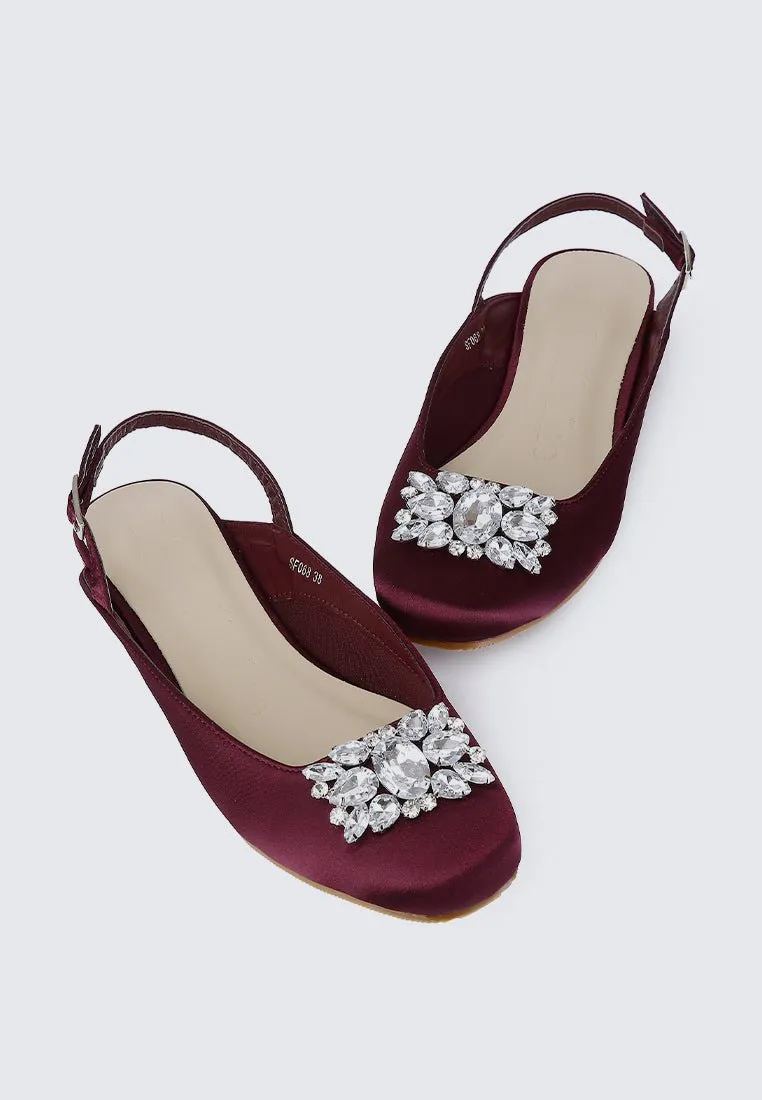 Gemie Comfy Ballerina In Maroon