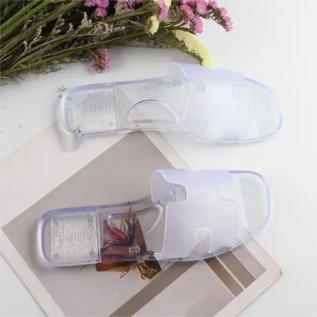 HERMES JELLY SLIPPERS