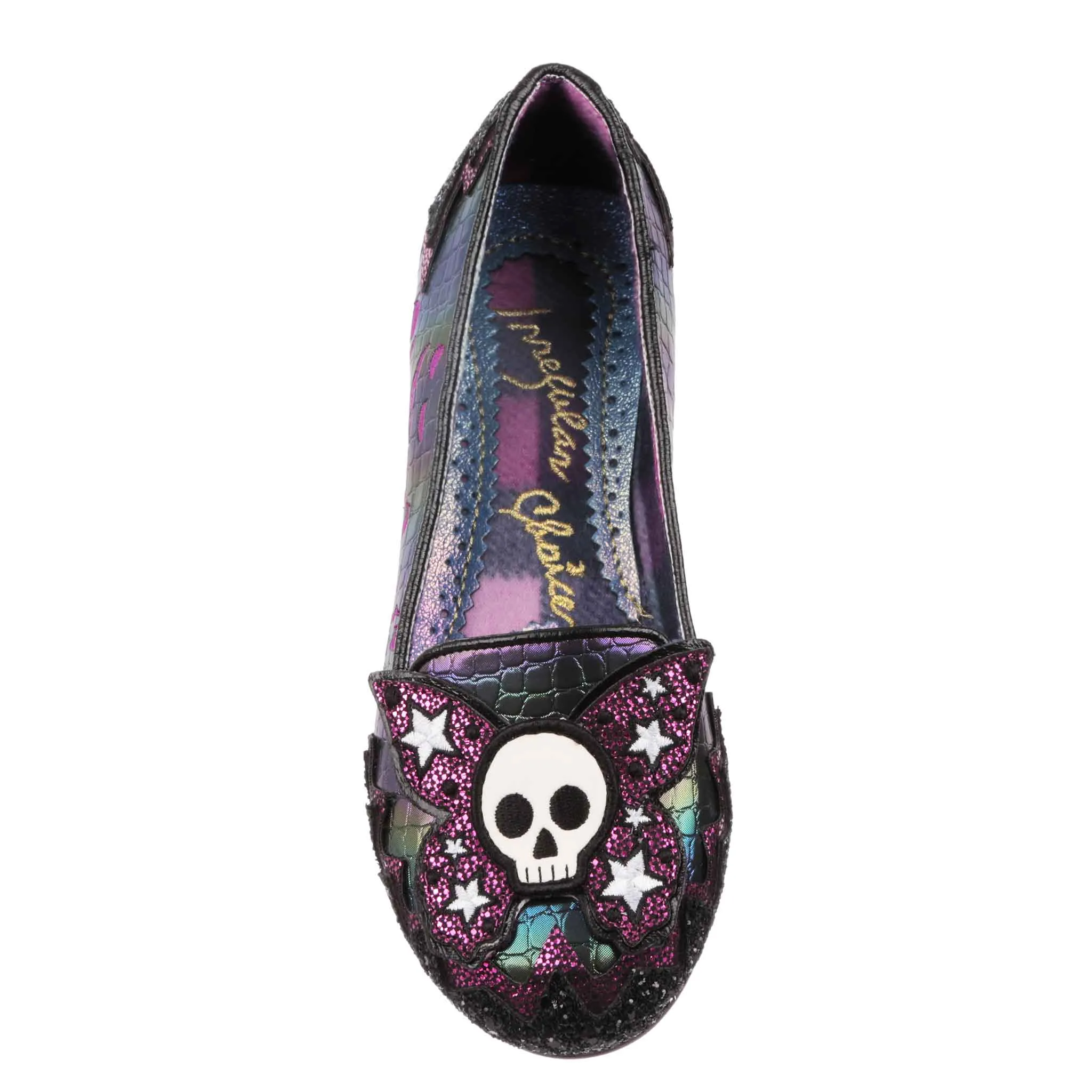 Irregular Choice Womens Deadly Kiss Flats - Black