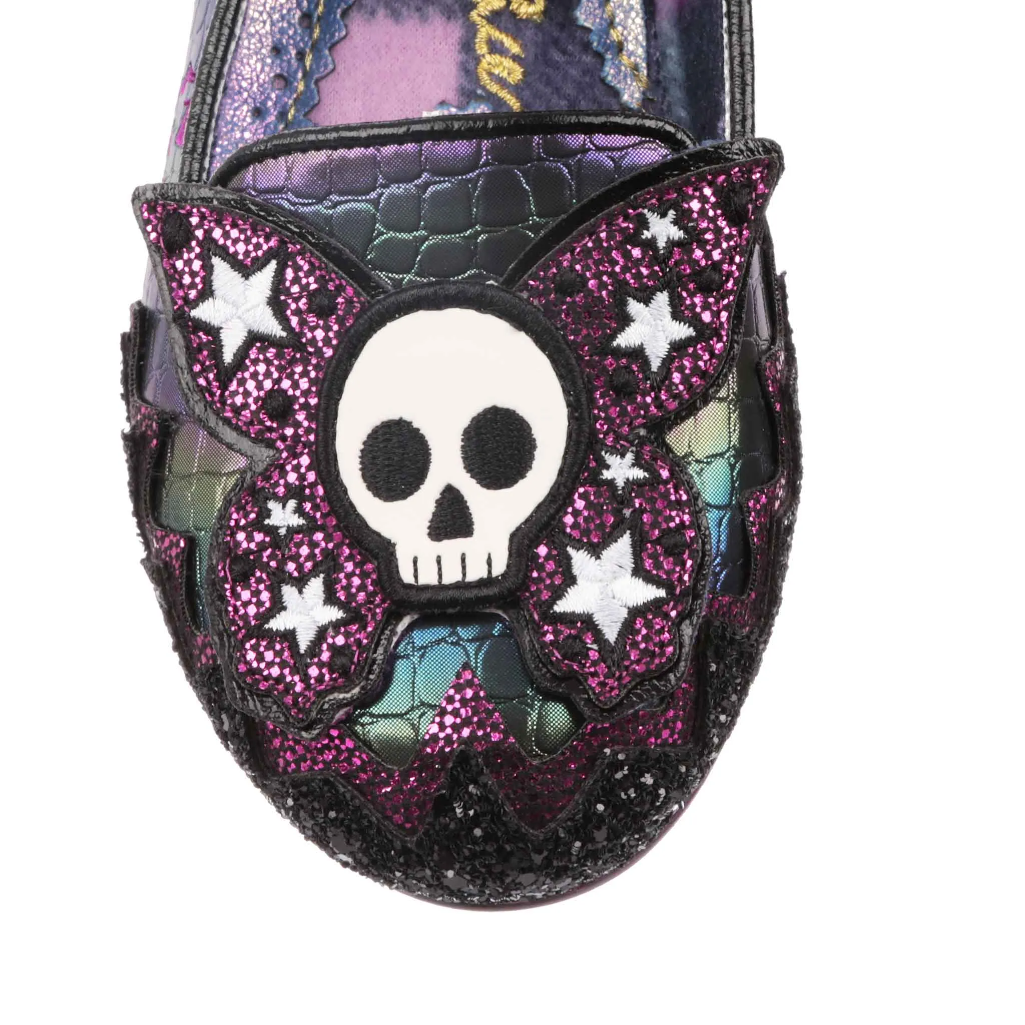 Irregular Choice Womens Deadly Kiss Flats - Black