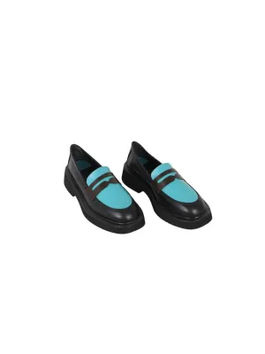 Josie Two-Tone Loafers Black-Blue