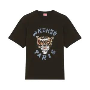 Kenzo Drawn Varsity Oversized T-Shirt Black