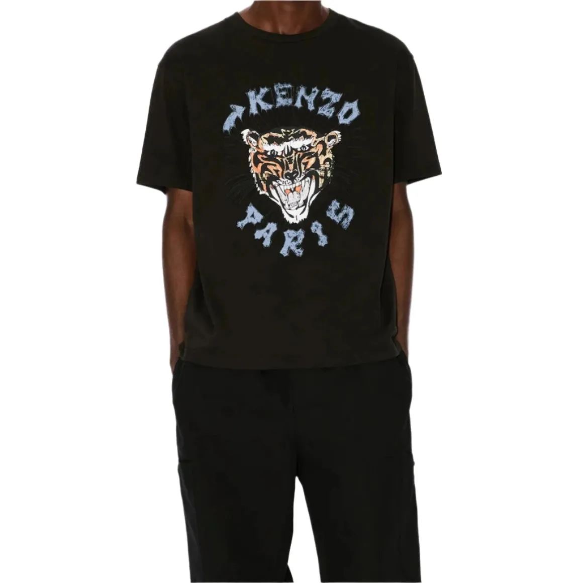 Kenzo Drawn Varsity Oversized T-Shirt Black