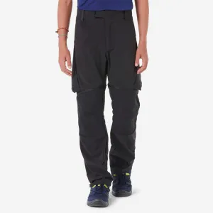 Kids’ Modular Hiking Trousers MH500 Aged 7-15 Dark Petrol