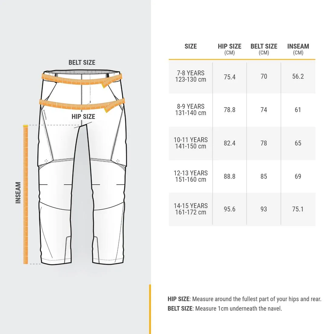 Kids’ Modular Hiking Trousers MH500 Aged 7-15 Dark Petrol