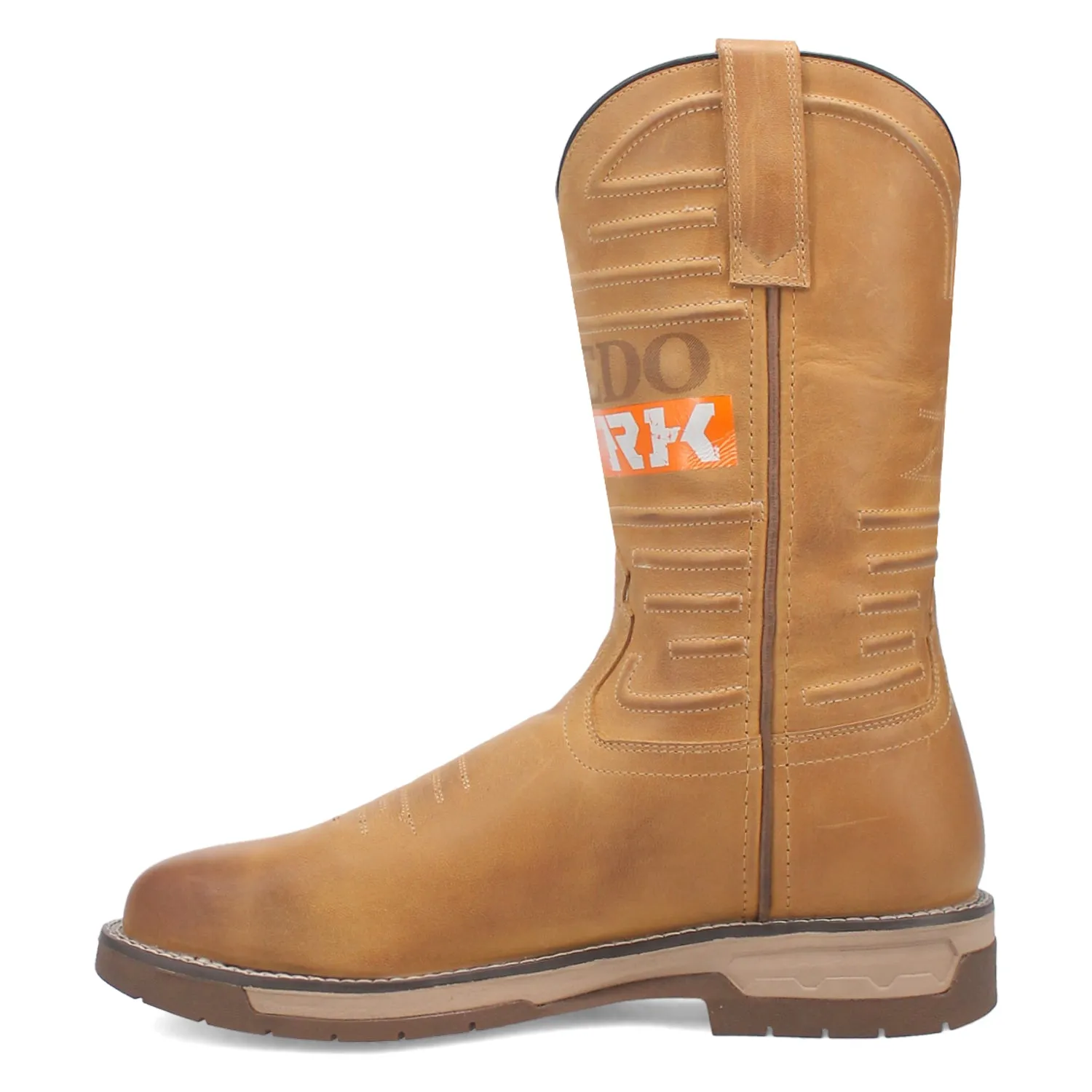 Laredo Mens Workhorse Steel Toe Tan Leather Work Boots