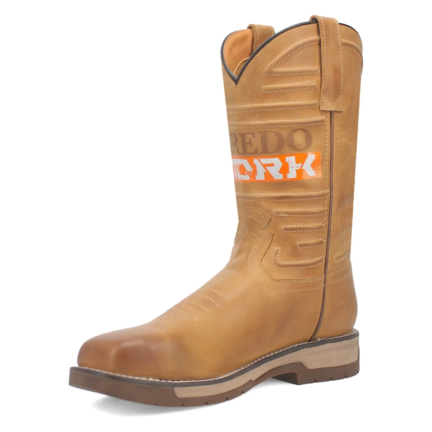 Laredo Mens Workhorse Steel Toe Tan Leather Work Boots