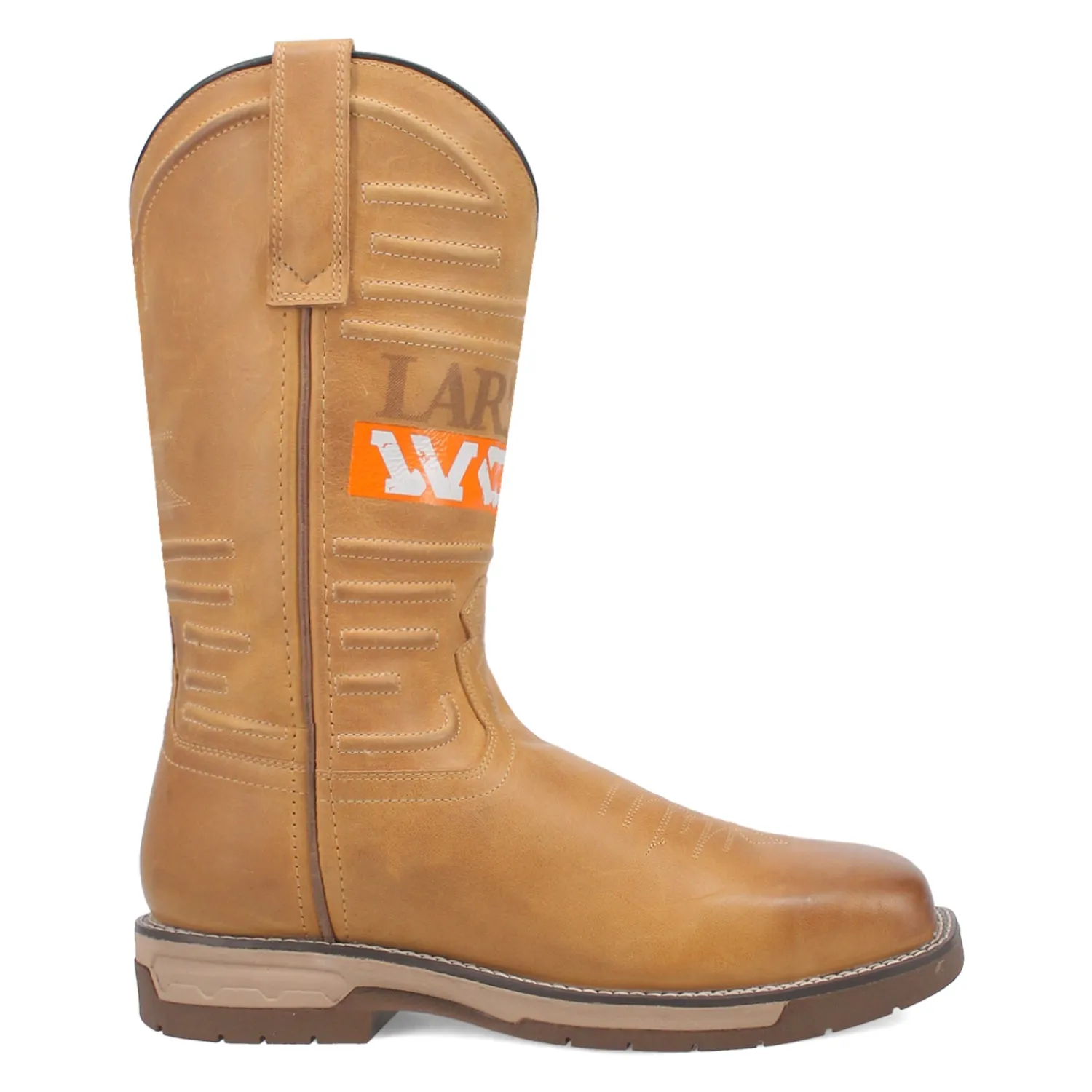 Laredo Mens Workhorse Steel Toe Tan Leather Work Boots