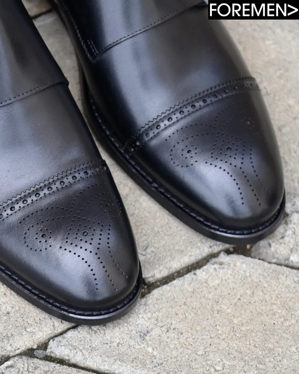 LUCIAN | Black Leather Sole Monkstraps