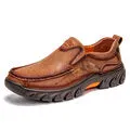 Men Non Slip Outdoor Business Casual Slip On Leather Shoes