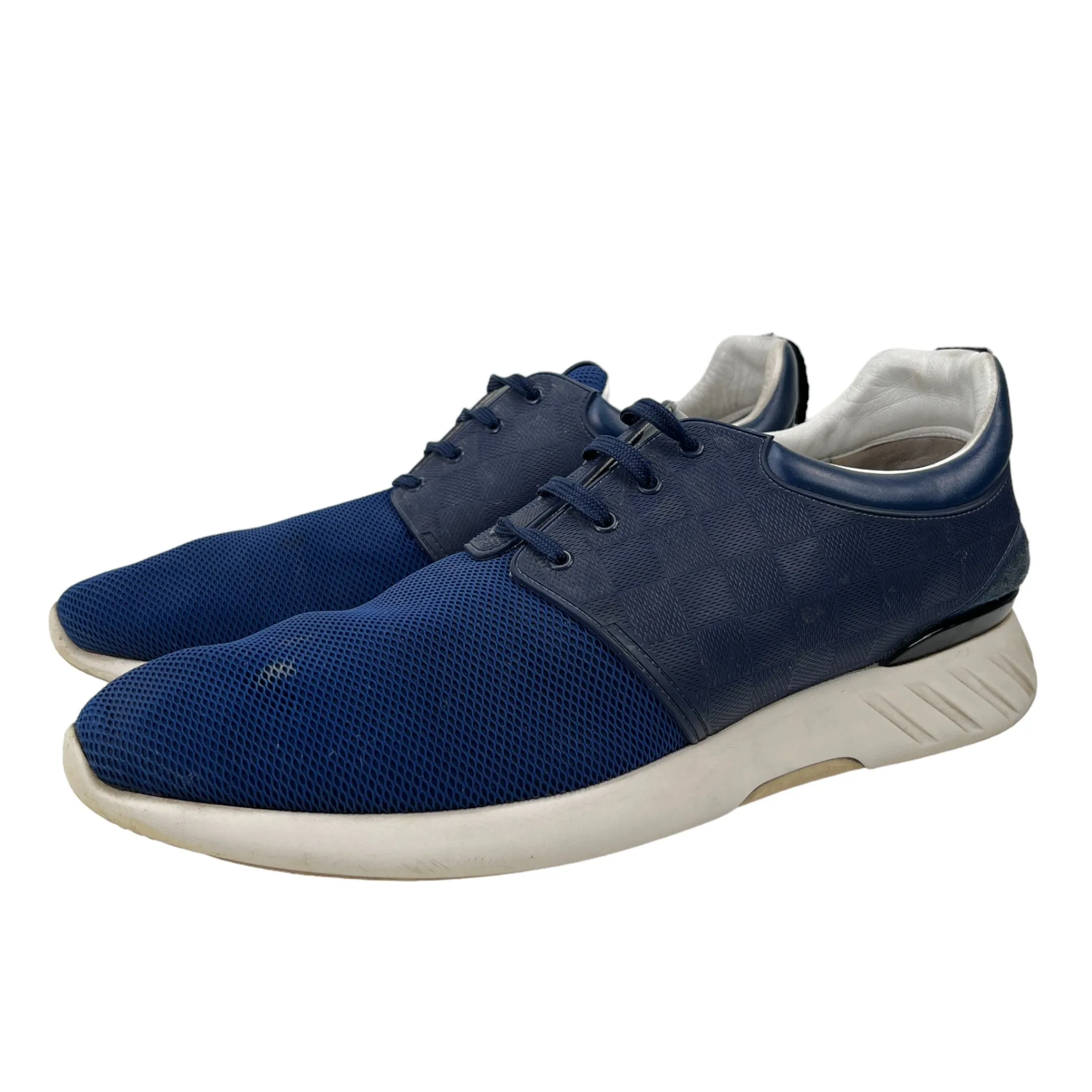 Men's Damier Runners Low Trainers Blue Size EU 45 / UK 11