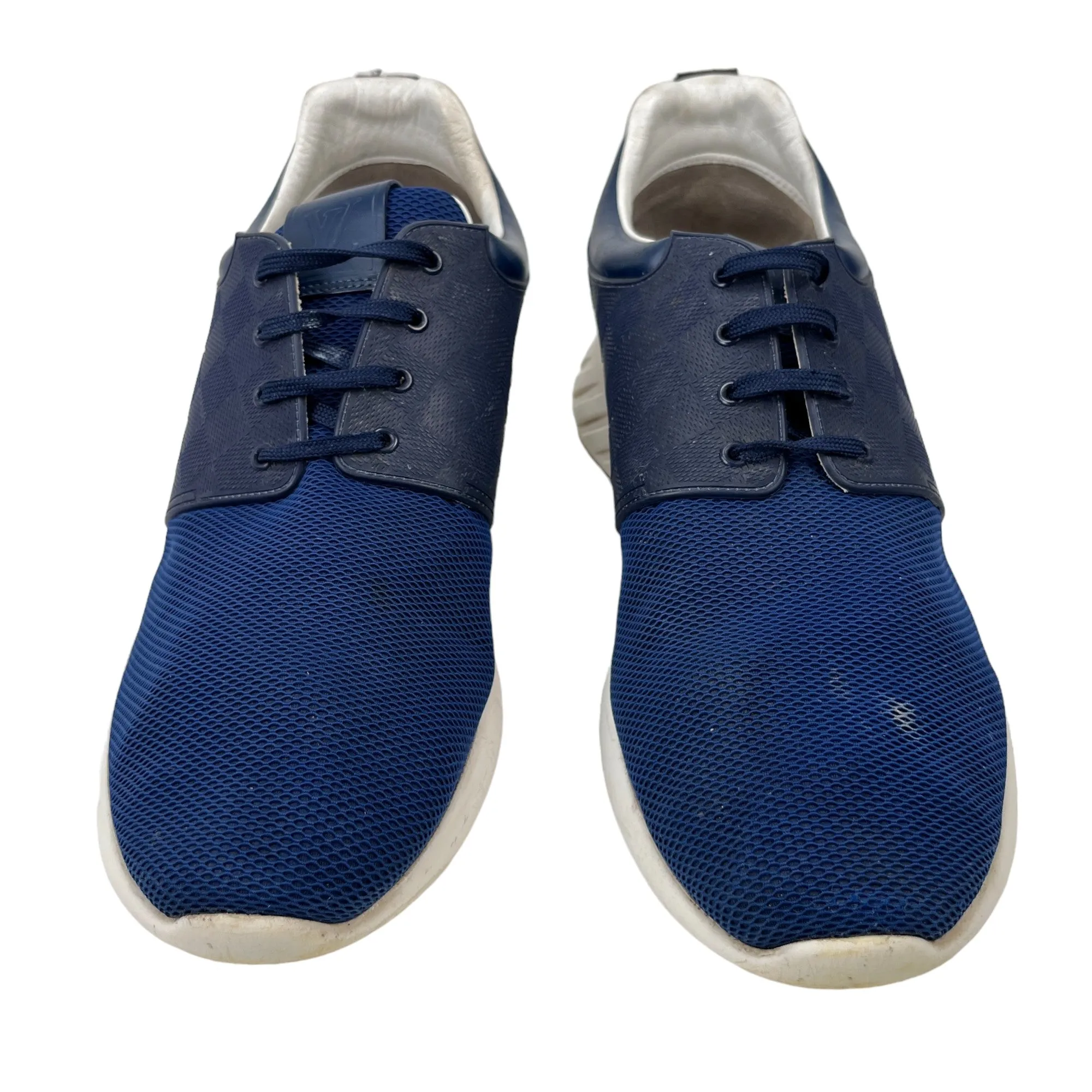 Men's Damier Runners Low Trainers Blue Size EU 45 / UK 11