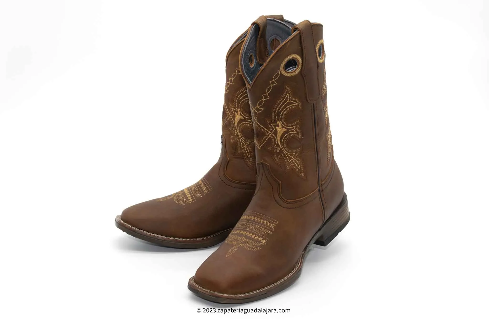 MEN'S WIDE SQUARE TOE ULTRA LIGHT CRAZY WALNUT LEATHER BOOT-732841