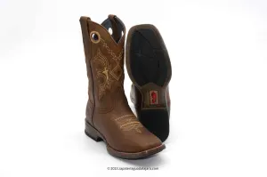 MEN'S WIDE SQUARE TOE ULTRA LIGHT CRAZY WALNUT LEATHER BOOT-732841