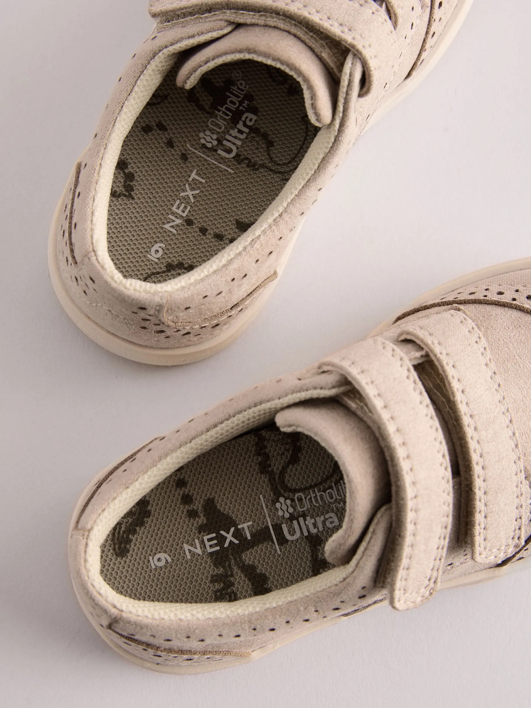 Neutral Standard Fit (F) Touch Fastening Brogues Shoes
