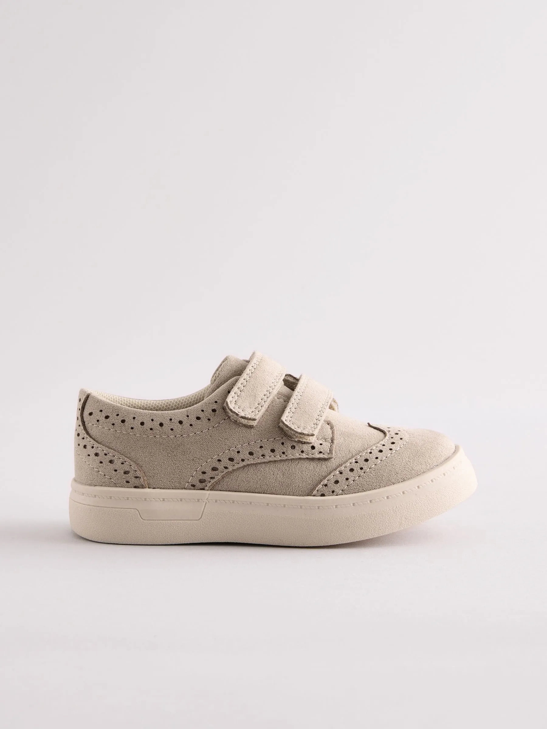 Neutral Standard Fit (F) Touch Fastening Brogues Shoes