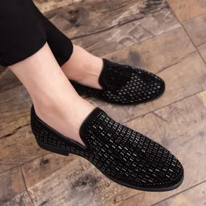 New Velvet Crystal Luxury Moccasins