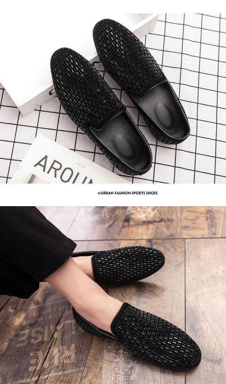New Velvet Crystal Luxury Moccasins