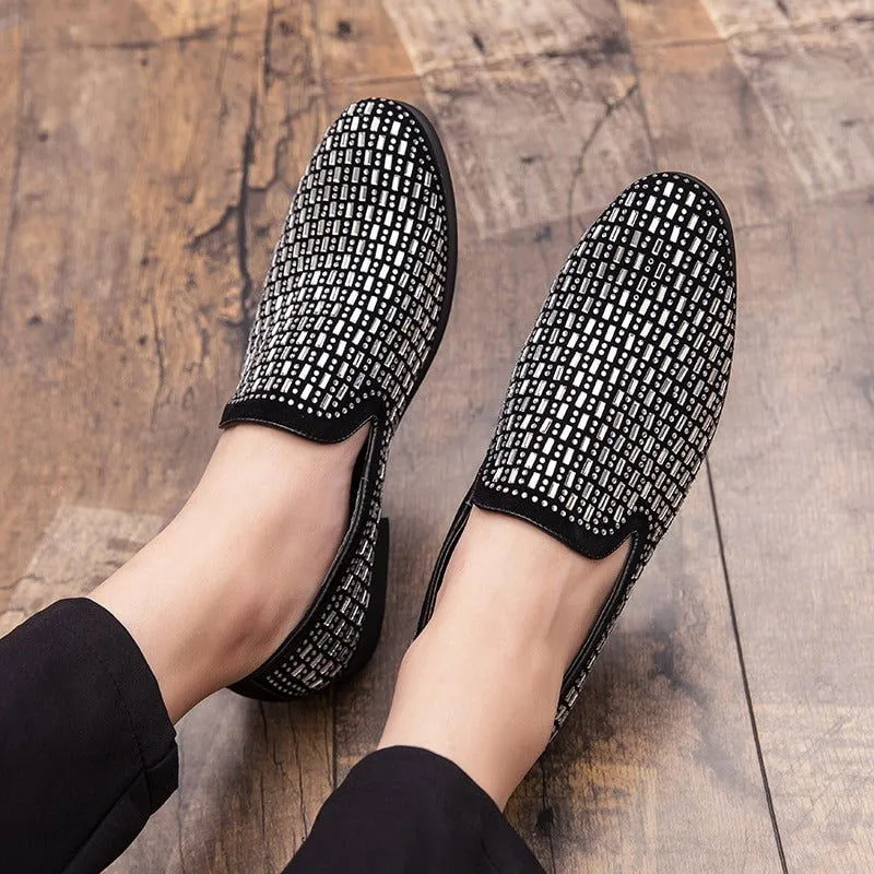 New Velvet Crystal Luxury Moccasins