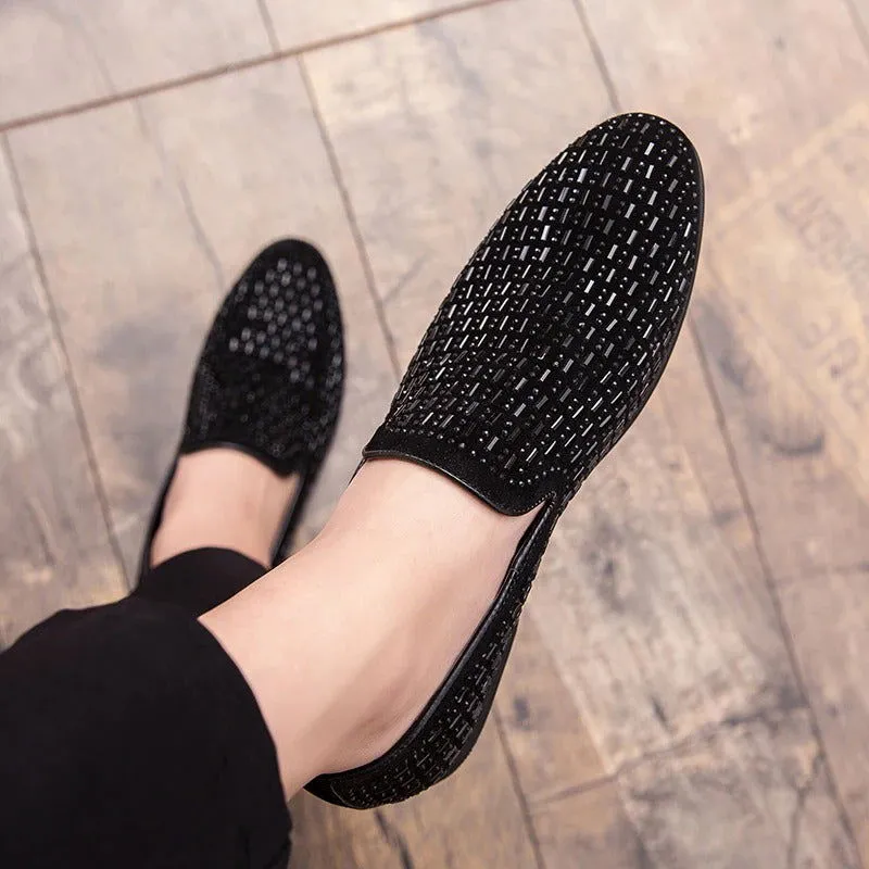 New Velvet Crystal Luxury Moccasins