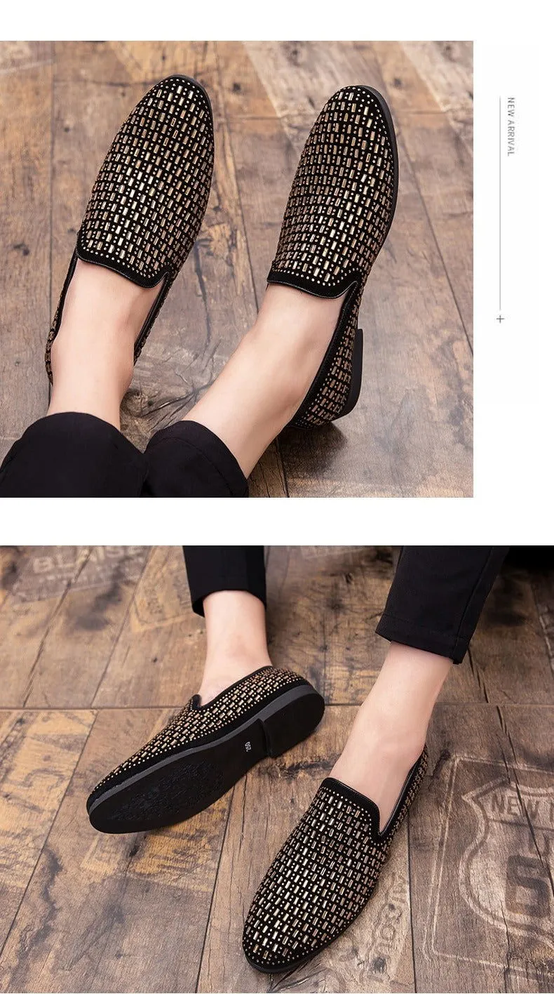New Velvet Crystal Luxury Moccasins