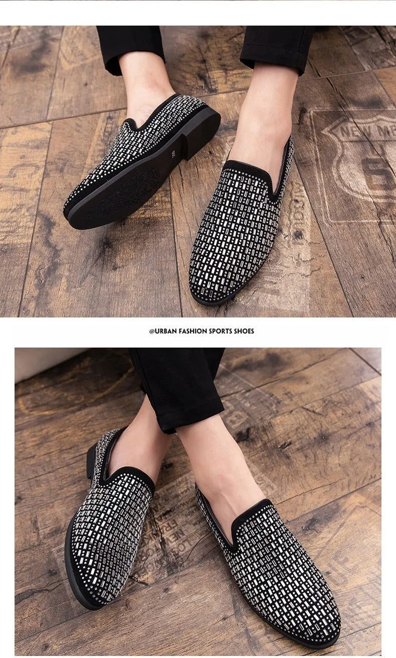 New Velvet Crystal Luxury Moccasins