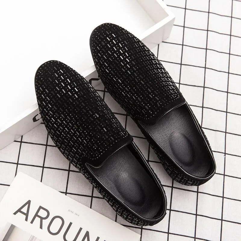New Velvet Crystal Luxury Moccasins