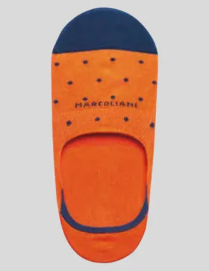 No Show Polka Dot Socks | Orange