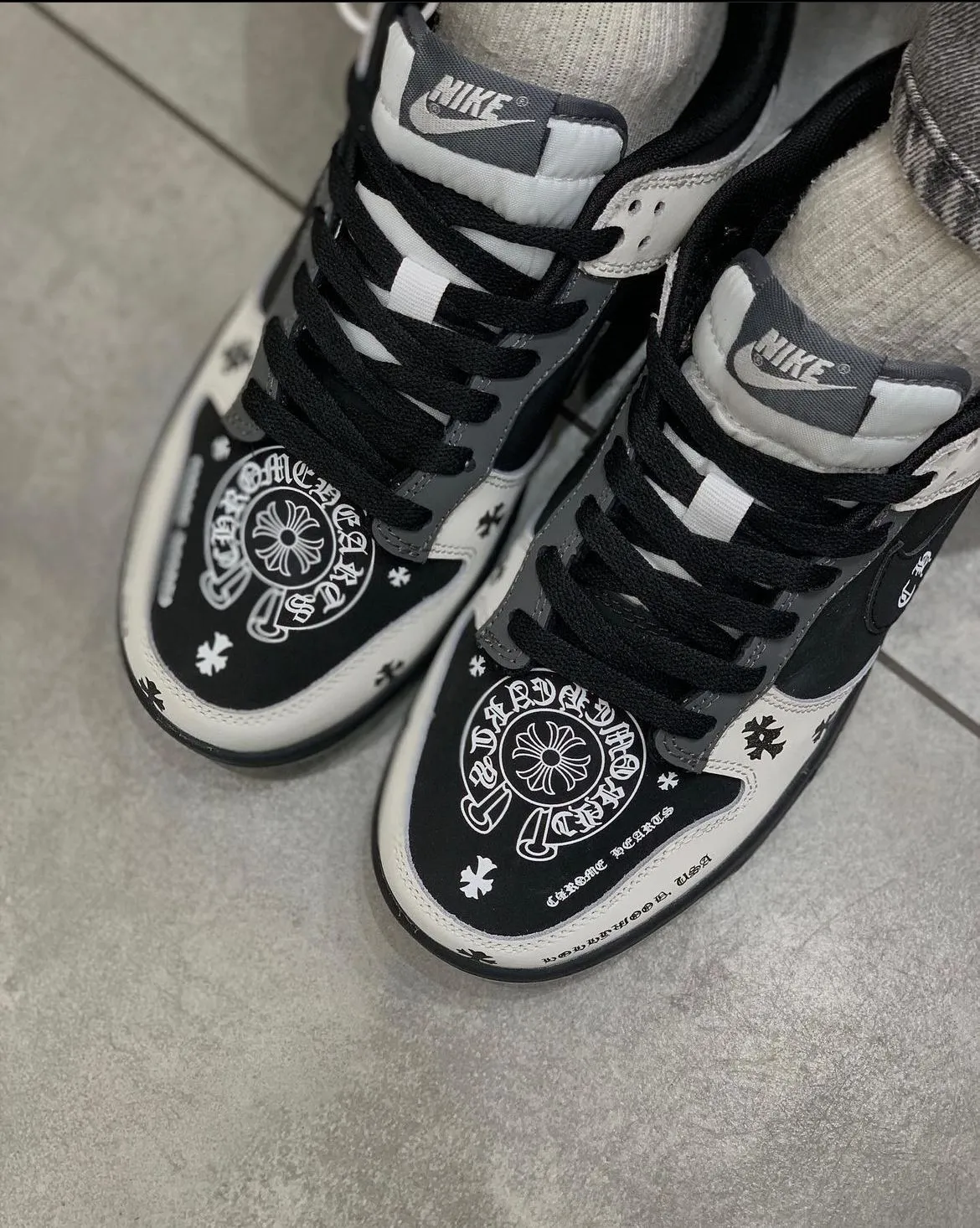SB Dunk Chrome Hearts Sneakers Shoes For Men